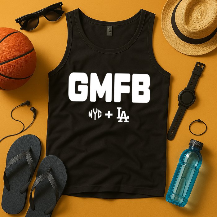 Kyle T Wearing Gmfb Nyc La Tank Top