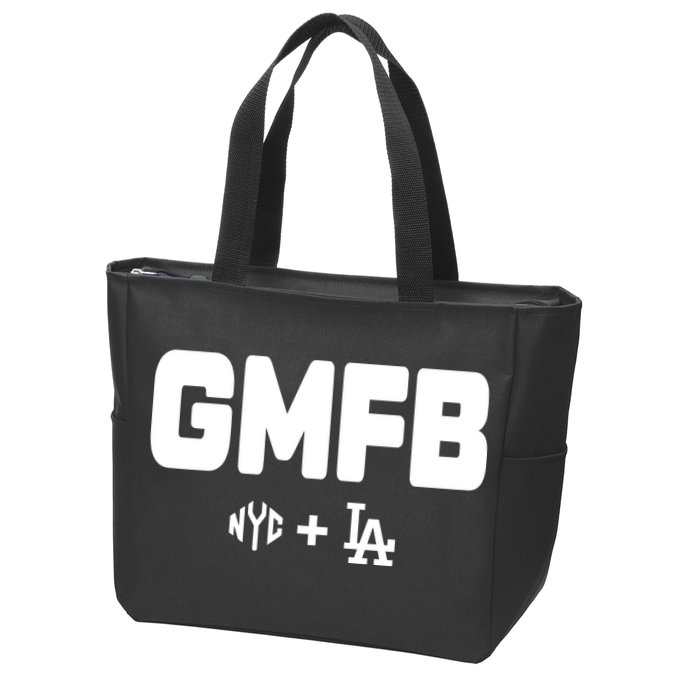 Kyle T Wearing Gmfb Nyc La Zip Tote Bag