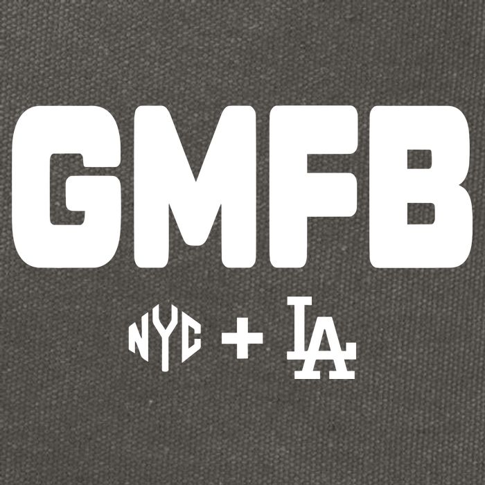 Kyle T Wearing Gmfb Nyc La Cotton Canvas Backpack