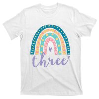 Kids Three Year Old Rainbow 3rd Birthday Gifts For 3 Bday T-Shirt