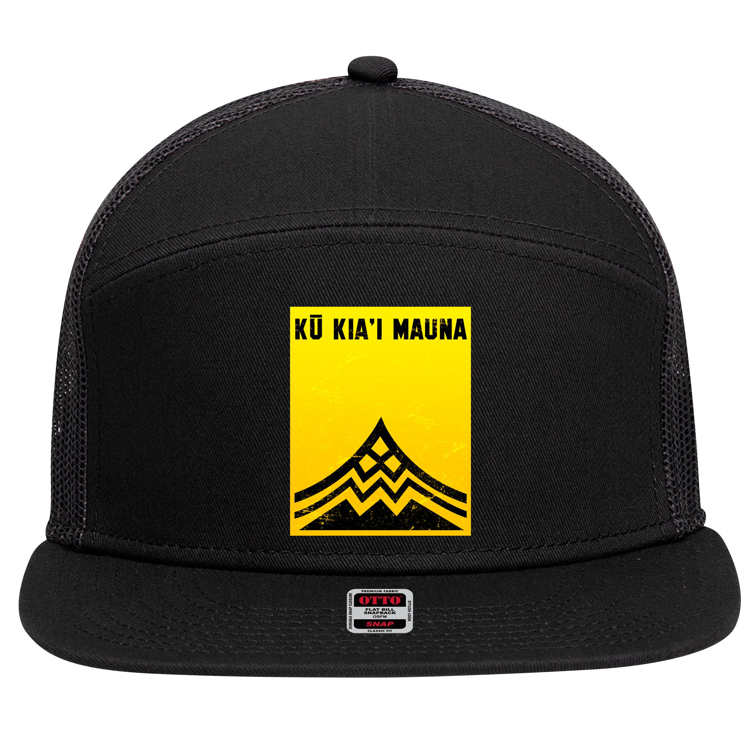 Ku Kiai Mauna 7 Panel Mesh Trucker Snapback Hat