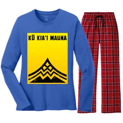 Ku Kiai Mauna Women's Long Sleeve Flannel Pajama Set 