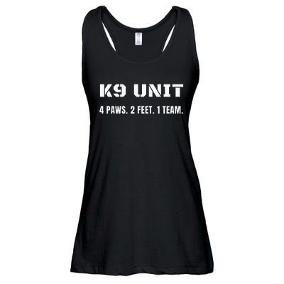 K9 Unit 4 Paws 2 Feet 1 Team K9 Officer Police Dog Handler Ladies Essential Flowy Tank