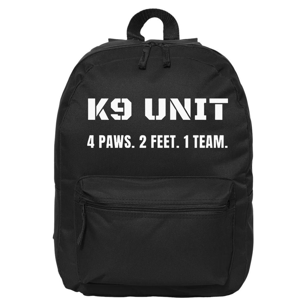 K9 Unit 4 Paws 2 Feet 1 Team K9 Officer Police Dog Handler 16 in Basic Backpack