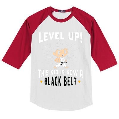 Karate Uniform Black Belt Award T Gifts Kids Colorblock Raglan Jersey