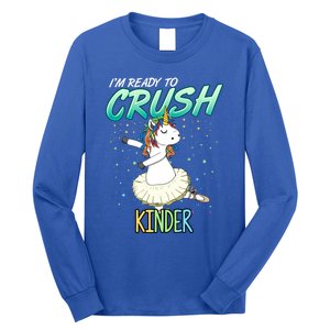 Kinder Unicorn Ballerina Ballet Dancer Hello Kindergarten Gift Long Sleeve Shirt