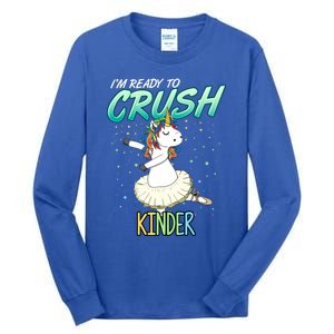 Kinder Unicorn Ballerina Ballet Dancer Hello Kindergarten Gift Tall Long Sleeve T-Shirt