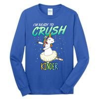 Kinder Unicorn Ballerina Ballet Dancer Hello Kindergarten Gift Tall Long Sleeve T-Shirt