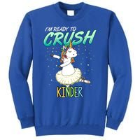 Kinder Unicorn Ballerina Ballet Dancer Hello Kindergarten Gift Tall Sweatshirt