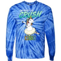 Kinder Unicorn Ballerina Ballet Dancer Hello Kindergarten Gift Tie-Dye Long Sleeve Shirt