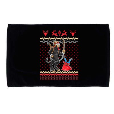 Krampus Ugly Christmas Day Horror Humor Funny Funny Gift Microfiber Hand Towel