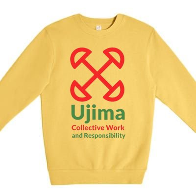 Kwanzaa Ujima Collective Work & Responsibility Premium Crewneck Sweatshirt