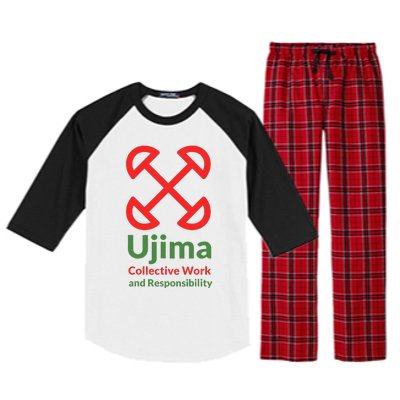 Kwanzaa Ujima Collective Work & Responsibility Raglan Sleeve Pajama Set