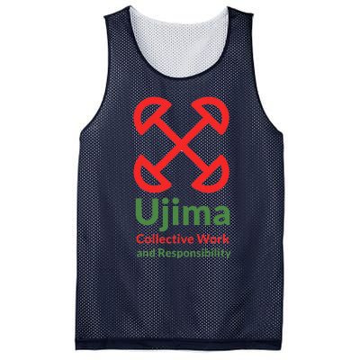 Kwanzaa Ujima Collective Work & Responsibility Mesh Reversible Basketball Jersey Tank