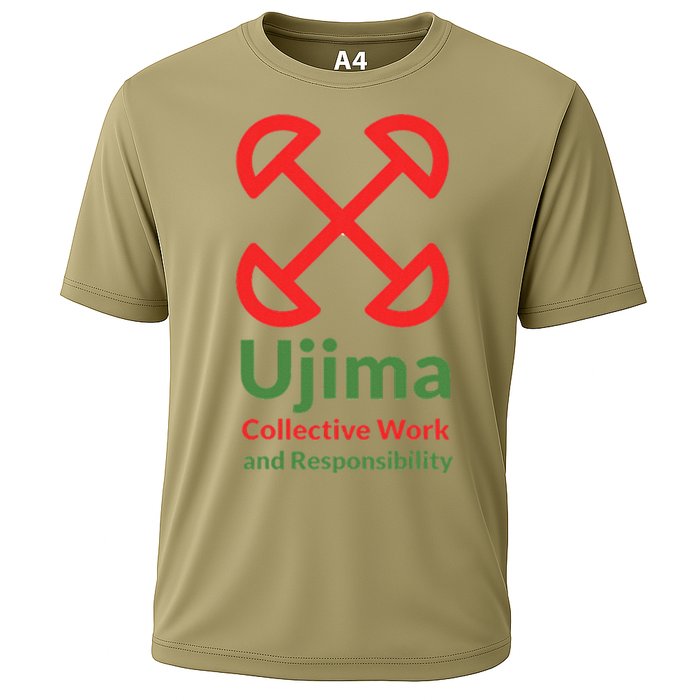 Kwanzaa Ujima Collective Work & Responsibility Cooling Performance Crew T-Shirt