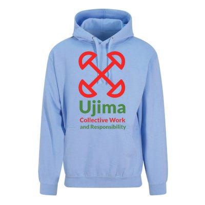 Kwanzaa Ujima Collective Work & Responsibility Unisex Surf Hoodie