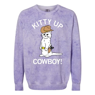 Kitty Up Cowboy Colorblast Crewneck Sweatshirt