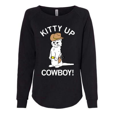 Kitty Up Cowboy Womens California Wash Sweatshirt