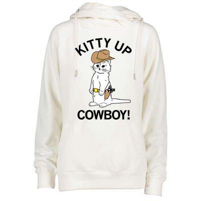 Kitty Up Cowboy Womens Funnel Neck Pullover Hood