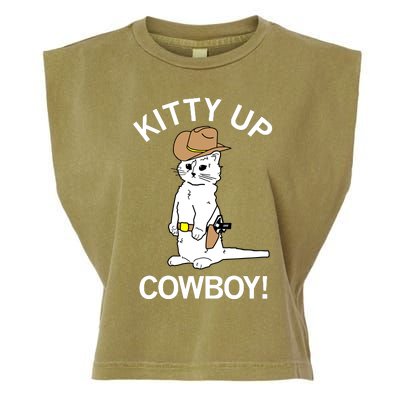 Kitty Up Cowboy Garment-Dyed Women's Muscle Tee