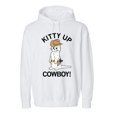 Kitty Up Cowboy Garment-Dyed Fleece Hoodie