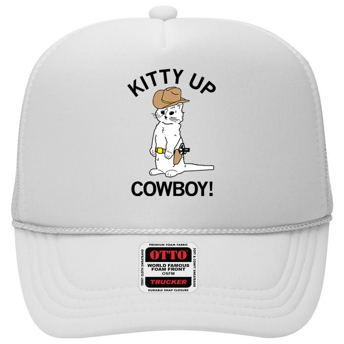 Kitty Up Cowboy High Crown Mesh Back Trucker Hat