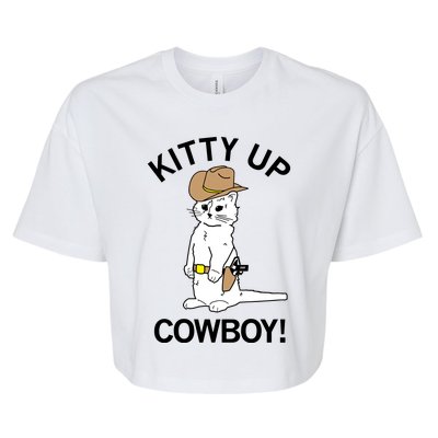 Kitty Up Cowboy Bella+Canvas Jersey Crop Tee