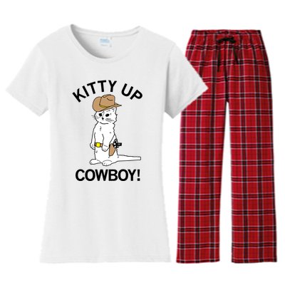 Kitty Up Cowboy Women's Flannel Pajama Set