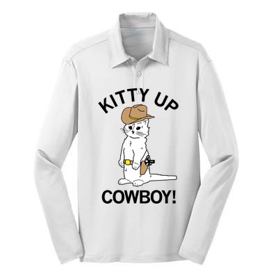 Kitty Up Cowboy Silk Touch Performance Long Sleeve Polo