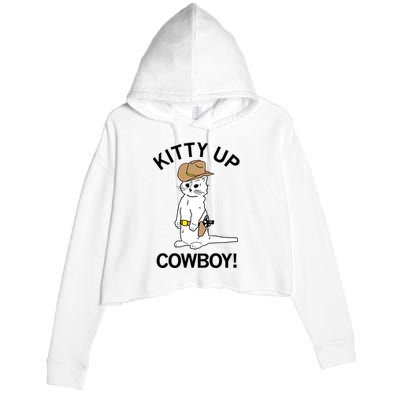 Kitty Up Cowboy Crop Fleece Hoodie