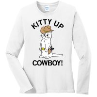 Kitty Up Cowboy Ladies Long Sleeve Shirt