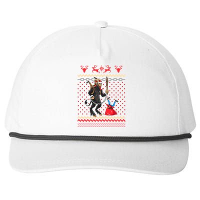 Krampus Ugly Christmas Day Horror Humor Funny Funny Gift Snapback Five-Panel Rope Hat