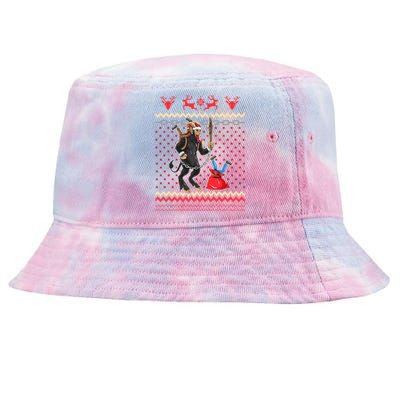 Krampus Ugly Christmas Day Horror Humor Funny Funny Gift Tie-Dyed Bucket Hat