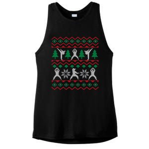 Karate Ugly Christmas Cool Gift Ladies PosiCharge Tri-Blend Wicking Tank