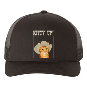 Kitty Up! Cowboy Cat Western Kitten Yupoong Adult 5-Panel Trucker Hat