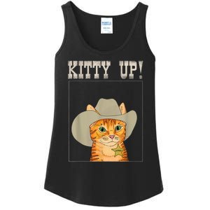 Kitty Up! Cowboy Cat Western Kitten Ladies Essential Tank