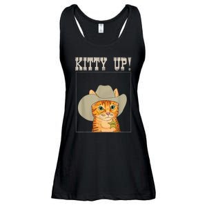 Kitty Up! Cowboy Cat Western Kitten Ladies Essential Flowy Tank