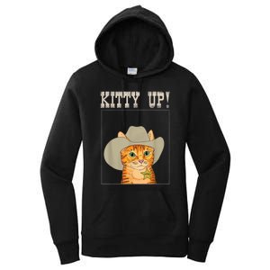 Kitty Up! Cowboy Cat Western Kitten Women's Pullover Hoodie