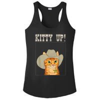 Kitty Up! Cowboy Cat Western Kitten Ladies PosiCharge Competitor Racerback Tank