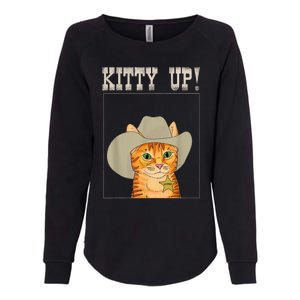 Kitty Up! Cowboy Cat Western Kitten Womens California Wash Sweatshirt