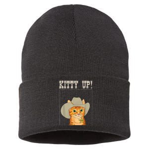 Kitty Up! Cowboy Cat Western Kitten Sustainable Knit Beanie