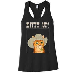 Kitty Up! Cowboy Cat Western Kitten Women's Racerback Tank