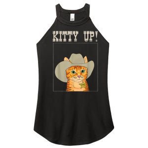 Kitty Up! Cowboy Cat Western Kitten Women's Perfect Tri Rocker Tank