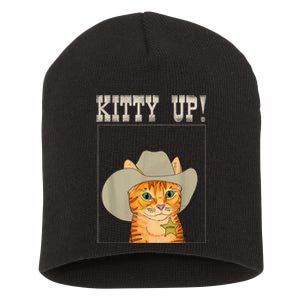 Kitty Up! Cowboy Cat Western Kitten Short Acrylic Beanie