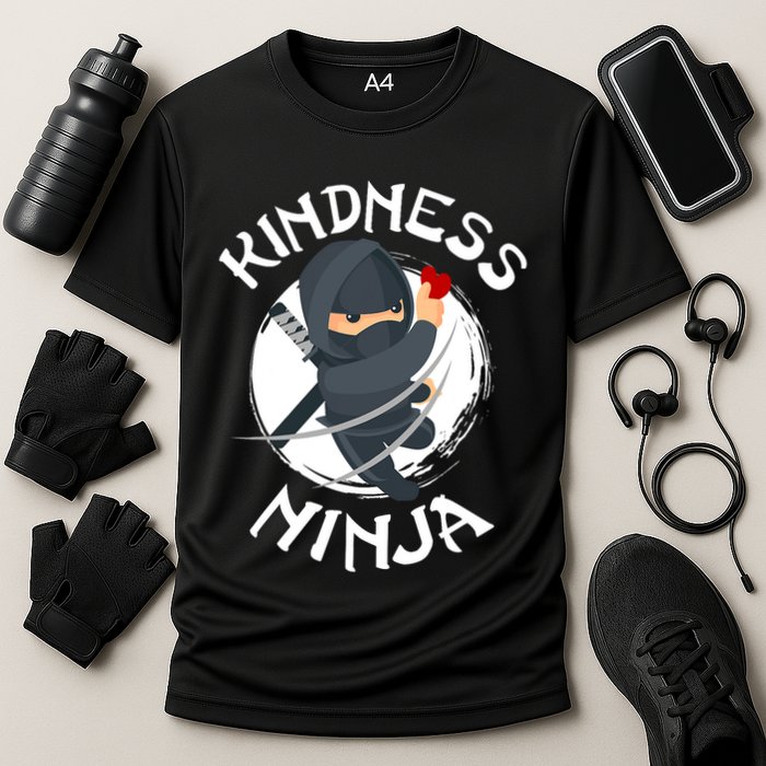 Kids Unity Day Orange Kindness Ninja Anti Bullying Cooling Performance Crew T-Shirt