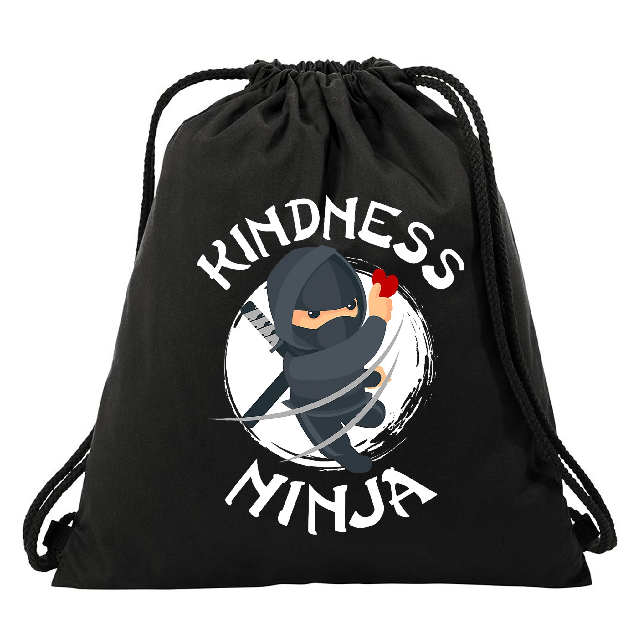 Kids Unity Day Orange Kindness Ninja Anti Bullying Drawstring Bag