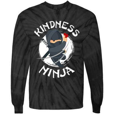 Kids Unity Day Orange Kindness Ninja Anti Bullying Tie-Dye Long Sleeve Shirt