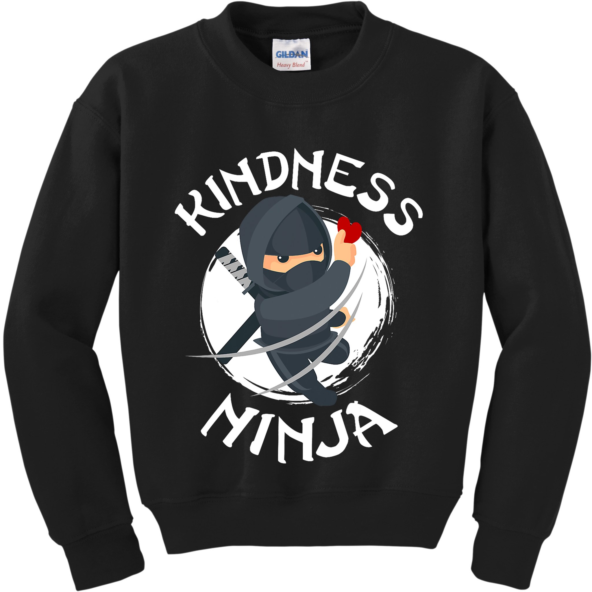 Kids Unity Day Orange Kindness Ninja Anti Bullying Kids Sweatshirt