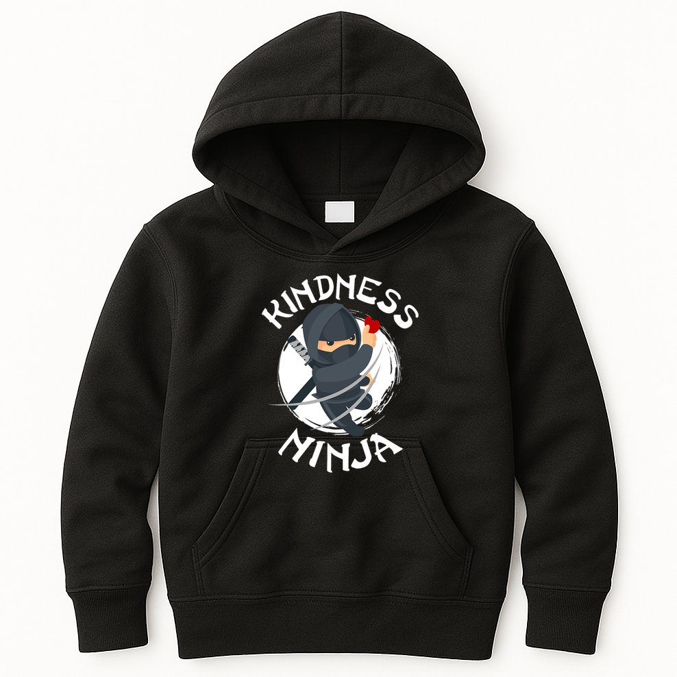 Kids Unity Day Orange Kindness Ninja Anti Bullying Kids Hoodie