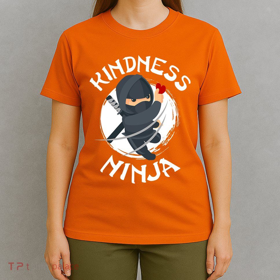 Kids Unity Day Orange Kindness Ninja Anti Bullying T-Shirt